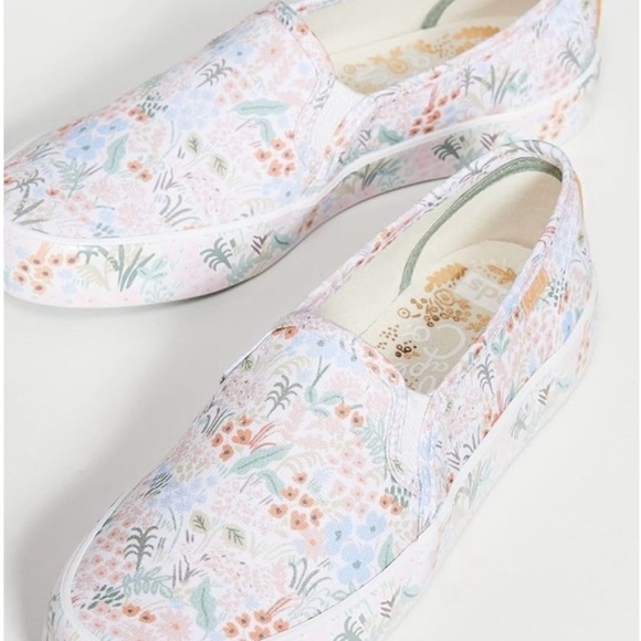 Keds Shoes - Keds x Rifle Paper Double Decker Floral Slip On Sneakers